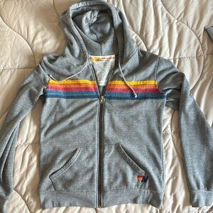 Aviator Nation Zip-up Sweatshirt 5-Stripe